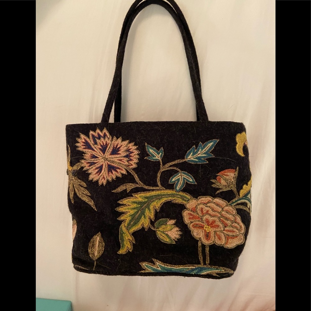 Embroidered Chelsea textiles of London Handbag